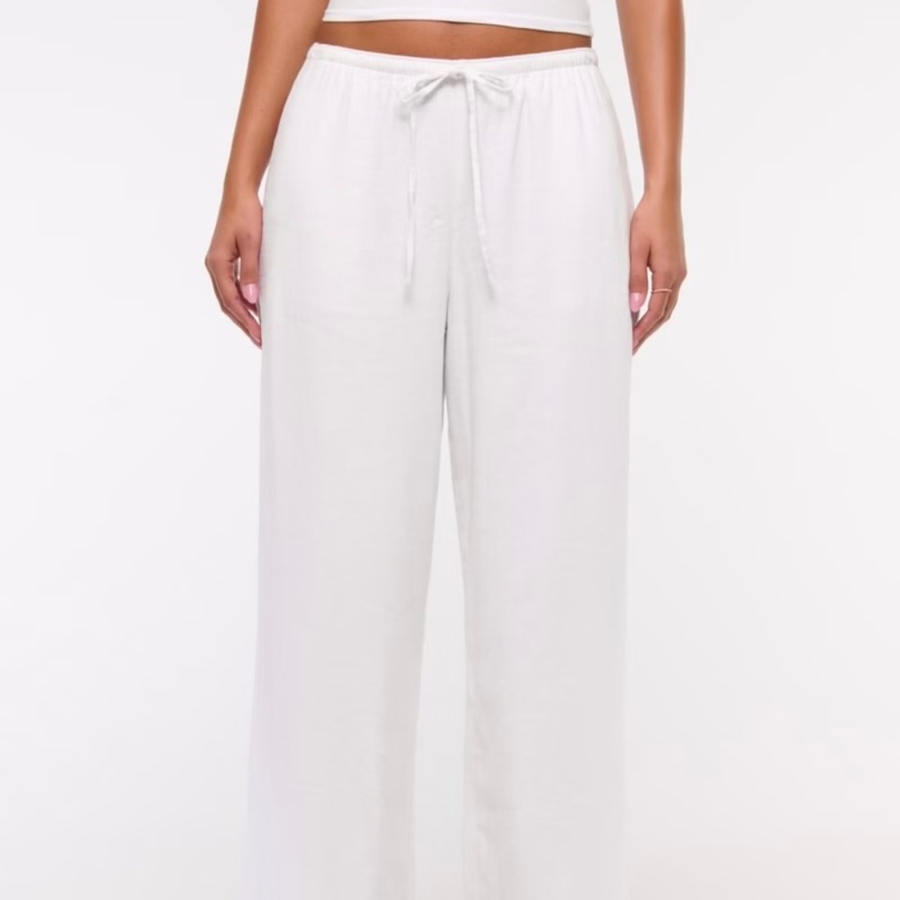 Abercrombie Linen Wide Leg Pants Size Large